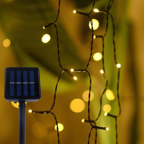 Ershi-Guirlande Lumineuse Solaire À 20 Led Blanc Chaud 5 M[1499]
