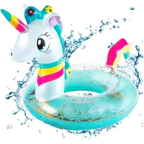 Ershi-Licorne Gonflable, Anneau De Natation Gonflable, Bouée De Natation Gonflable, Flottante Matelas Gonflable De Piscine Pour ¿V[2250]