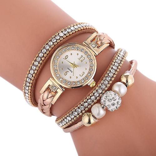 Belle Montre-Bracelet De Mode Montre Pour Femme Montre-Bracelet Ronde Marron