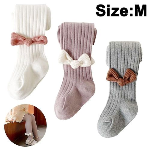Ensemble D'uniforme Pour Bébé Fille, 3 Pièces, Legging De Couleur Unie Avec N¿Ud, Automne Et Hiver, Combinaison M 2