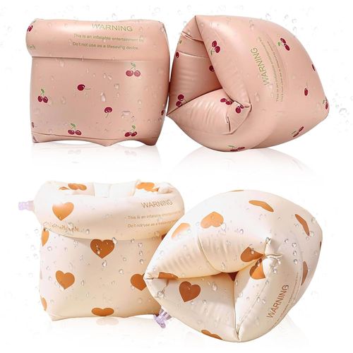 Ershi-Lot De 4 Brassards De Natation Gonflables Pour Enfants De 1 À 6 Ans - Double Flottabilité - Aide À La Natation Pour Filles E[2606]