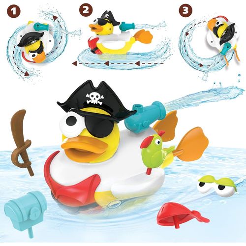 ERSHI-YOOKIDOO - Canard de Bain Pirate - Jouet Bain Enfant - Jeu Eveil Bébé -Canard Plastique Bain et Piscine ¿ Se Déplace tout en[1567]