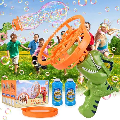 Ershi-Machine A Bulle, Pistolets À Bulles Avec Bulles De Savon 2 X 240ml, Dinosaures Pistolet A Bulle Automatique, Portable Pistol[2754]