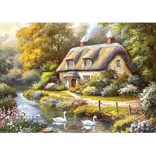 Eryi-5d Paysage Diamond Painting, Kit Complet Diy Campagne Chalet Diamant Painting, Peinture Diamant Adulte Xx, Point De Croix St[4412]