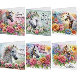 Eryi-6 Pcs Diamond Painting Carte Anniversaire Diamant Painting Carte De Voeux Broderie Diamant Carte Saint Valentin Peinture Dia[6909]