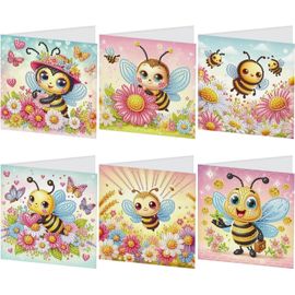 Eryi-6 Pcs Diamond Painting Carte Anniversaire Diamant Painting Carte De Voeux Broderie Diamant Carte Saint Valentin Peinture Dia[7520]
