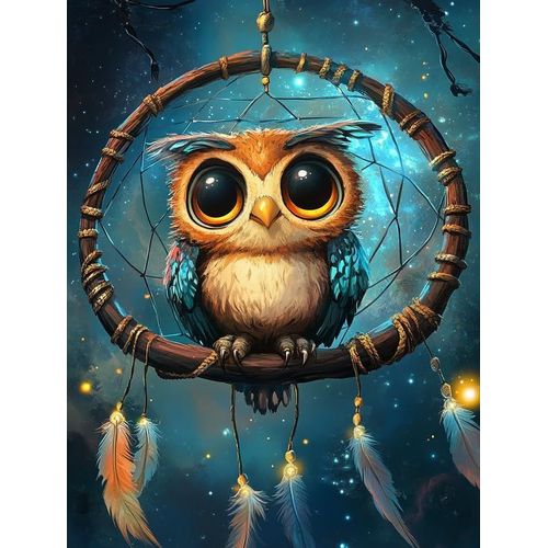 Eryi-5d Diy Diamond Painting Kits Attrape-Rêves Aigle, Animal Broderie Diamant Kits De Broderie Au Point De Croix Strass Rond Rés[2940]