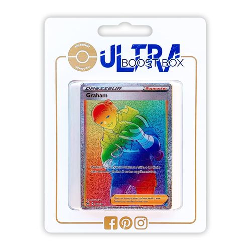 Graham 207 196 Dresseur Arc En Ciel Secr Te - Ultraboost X Epée Et Bouclier 11 Origine Perdue - Coffret De 10 Cartes Pokémon Françaises