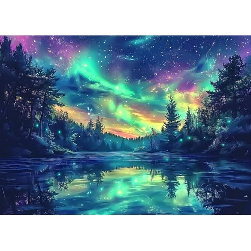 Eryi-Kit Diamond Painting Adulte Paysage Diamant Adulte,5d Diy Diamond Art Kit Complet,Forêt Fantastique,30x40 Cm[68]