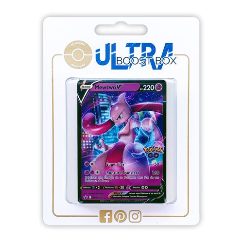 Mewtwo V Swsh223 - Ultraboost X Epée Et Bouclier 10 5 Pokémon Go - Coffret De 10 Cartes Pokémon Françaises