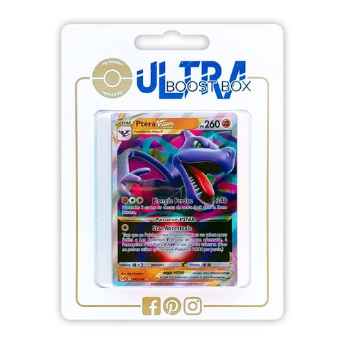 Ptéra Vstar 93 196 Full Art - Ultraboost X Epée Et Bouclier 11 Origine Perdue - Coffret De 10 Cartes Pokémon Françaises