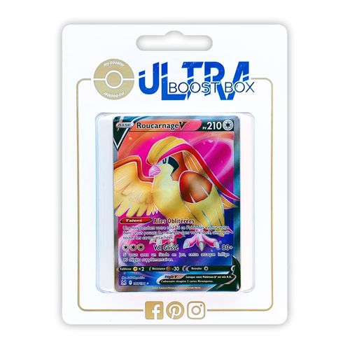 Roucarnage V 188 196 Full Art - Ultraboost X Epée Et Bouclier 11 Origine Perdue - Coffret De 10 Cartes Pokémon Françaises