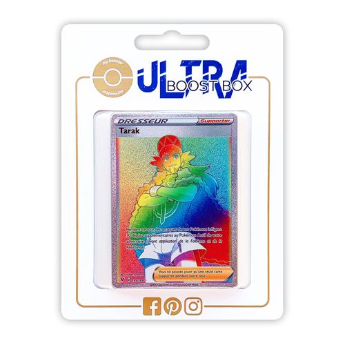 Tarak 195 185 Dresseur Arc En Ciel Secr Te - Ultraboost X Epée Et Bouclier 4 Voltage Éclatant - Coffret De 10 Cartes Pokémon Françaises
