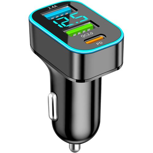 Eryi-Chargeur Voiture Allume Cigare Usb, 66w Chargeur Allume Cigare Usb Qc3.0 + Pd + Usb 2.4a Prise Allume Cigare Usb Avec Led Vo[4443]