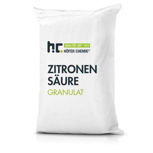 Höfer Chimie Acide Citrique Granulé 50 kg ¿ Détartrant Multifonction Qualité Alimentaire pour Appareils Ménagers, Nettoyage
