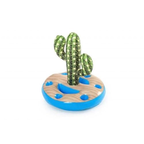 Bouée Gonflable - Bar Flottant Gonflable - Cactus Spiky Saguaro - 94 X 70 Cm - 6 Gobelets - Ac-Déco