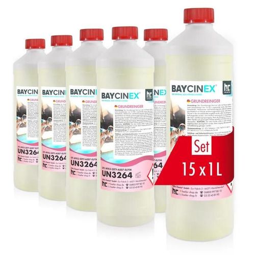 15x 1 L Nettoyant Piscine Liquide Baycinex® En Bouteille De 1 L