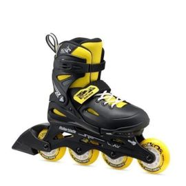 Roller En Ligne Enfant - Rollerblade - Fury - Noir/Jaune - 4 Tailles Ajustables - Glisse Urbaine