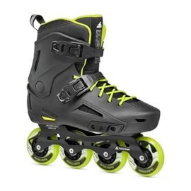 Roller Freestyle - Rollerblade - Lightning 80 - Noir Lime - Mixte - Glisse Urbaine