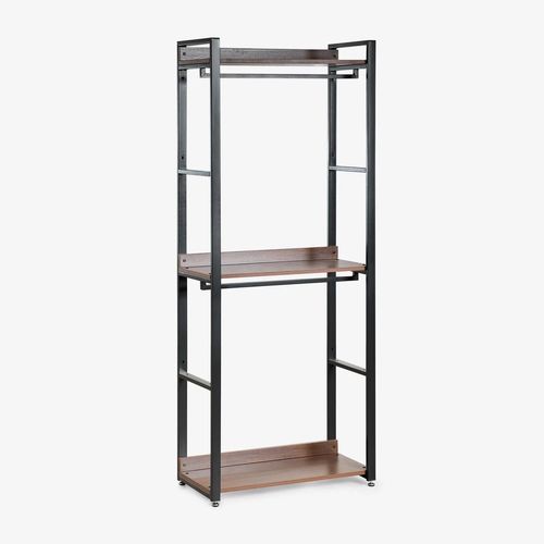 Armoire Ouverte En Acier Et Bois Ariaster Noir