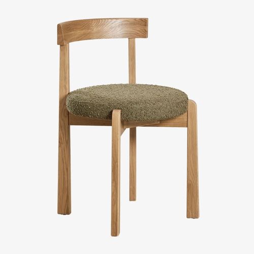 Lot De 2 Chaises De Salle À Manger En Bois De Chêne Et Revêtement Manila Bois Naturel