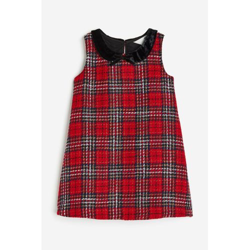 Robe Trapèze Avec Col - Rouge