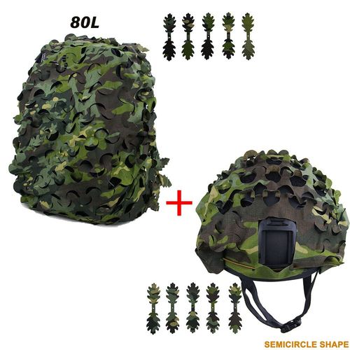 Sac À Dos En Filet De Camouflage 3d,Kit De Couverture De Casque,Maille De Camouflage Découpée Au Laser Pour Sac À Dos De Chasse,Casque Tactique Airsoft,Accessoires De Chasse