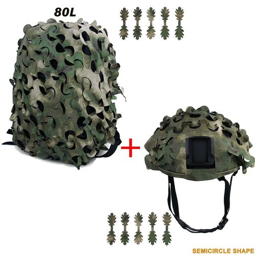 Sac À Dos En Filet De Camouflage 3d,Kit De Couverture De Casque,Maille De Camouflage Découpée Au Laser Pour Sac À Dos De Chasse,Casque Tactique Airsoft,Accessoires De Chasse