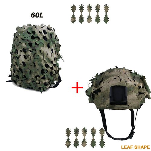 Sac À Dos En Filet De Camouflage 3d,Kit De Couverture De Casque,Maille De Camouflage Découpée Au Laser Pour Sac À Dos De Chasse,Casque Tactique Airsoft,Accessoires De Chasse