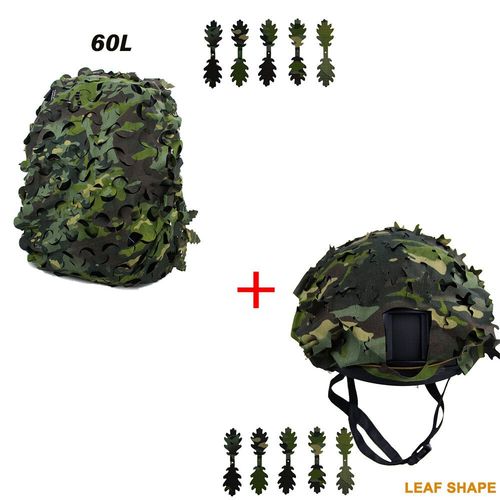 Sac À Dos En Filet De Camouflage 3d,Kit De Couverture De Casque,Maille De Camouflage Découpée Au Laser Pour Sac À Dos De Chasse,Casque Tactique Airsoft,Accessoires De Chasse