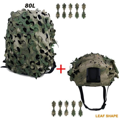 Sac À Dos En Filet De Camouflage 3d,Kit De Couverture De Casque,Maille De Camouflage Découpée Au Laser Pour Sac À Dos De Chasse,Casque Tactique Airsoft,Accessoires De Chasse