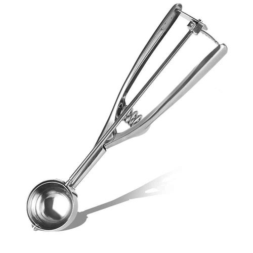 Cuillère À Glace Dorée En Acier Inoxydable,Outils Pour Crème Glacée,Cuillère À Biscuits,Cuillère À Glace,Bâtons De Cuisine,Purée De Pommes De Terre,Pastèque,1 Pièces - Type Silver - M