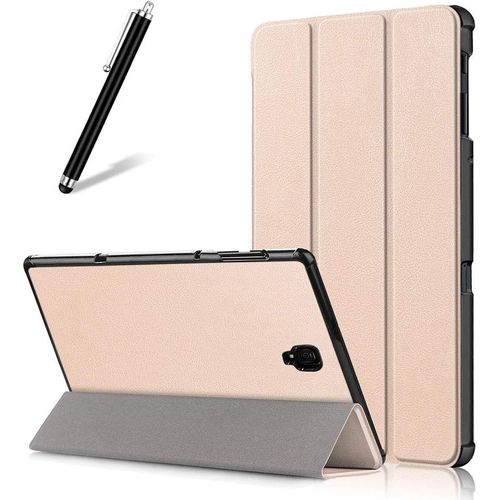 Coque Pour Samsung Galaxy Tab A 10.5 (2018) T590/T595,Étui À Rabat En Cuir Mince Léger Smart Avec Réveil/Veille Automatique,Flip Folio Magnétique Support Housse,D'or.[F1202]