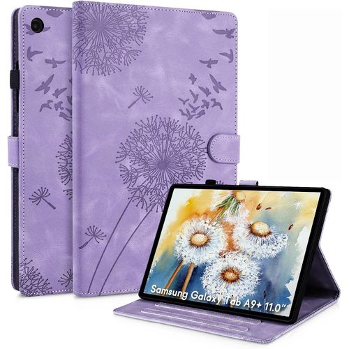 Coque Pour Samsung Galaxy Tab A9 Plus 11 Pouces 2023 Sm-X210/X216/X218 Pissenlit Housse En Tablette Cuir Pu Protection Pour Galaxy Tab A9 Plus Violet.[F4051]