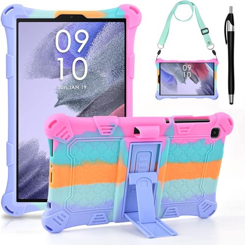 Coque Pour Samsung Galaxy Tab A7 Lite 8,7 Pouces 2021 Sm-T227/T225/T220 Avec Porte-Crayon Protection Housse Silicone Pour A7 Lite,Étui Pochette Avec Stylus Pen Bandoulière Pour Tablette A7 L.[F6008]