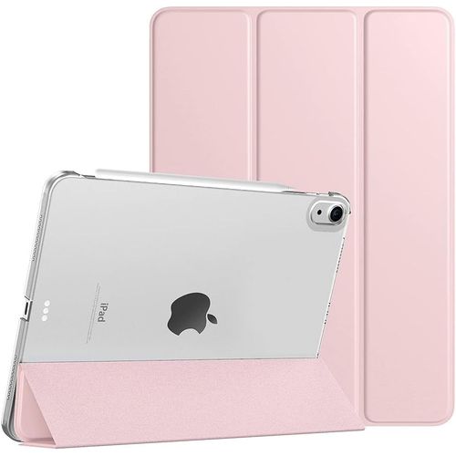 Coque Pour Ipad Air 11 Pouces M2 2024, Ipad Air 6, Ipad Air 5/4e Gén (2022/2020), Étui De Protection Magnétique Mince Avec Dos Transparent, Étui Sommeil/Réveil Auto, Rose Clair.[F3827]