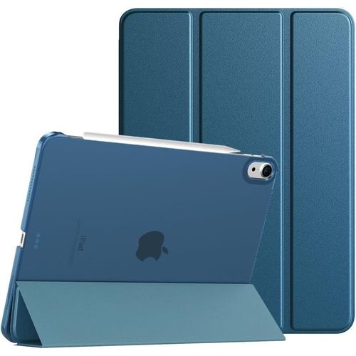 Coque Pour Ipad Air 11 Pouces M2 2024, Ipad Air 6, Ipad Air 5/4e Gén (2022/2020), Étui De Protection Magnétique Mince Avec Dos Transparent, Étui Sommeil/Réveil Auto, Bleu Cobalt.[F3825]