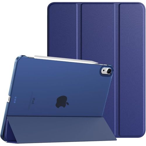 Coque Pour Ipad Air 11 Pouces M2 2024, Ipad Air 6, Ipad Air 5/4e Gén (2022/2020), Étui De Protection Magnétique Mince Avec Dos Transparent, Étui Sommeil/Réveil Auto, Bleu Marin.[F3821]