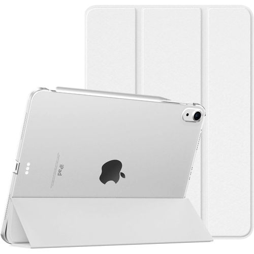 Coque Pour Ipad Air 11 Pouces M2 2024, Ipad Air 6, Ipad Air 5/4e Gén (2022/2020), Étui De Protection Magnétique Mince Avec Dos Transparent, Étui Sommeil/Réveil Auto, Blanc.[F3835]