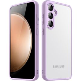 Coque Mat Pour Samsung Galaxy S23 Fe 6,4 Pouces Avec Protection De Caméra Améliorée, Étui Housse De Protecteur Antichoc En Dos Mat Givré Translucide (Lilas).[S4478]