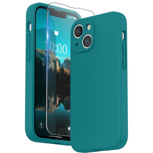 Coque Silicone Liquide Compatible Avec Iphone 13 Mini 5,4 Pouces, Protection Individuelle Pour Chaque Objectif Épaissie Silicone Premium Etui Pour Iphone 13 Mini 5,4 Pouces (Teal Bleu).[S4655]