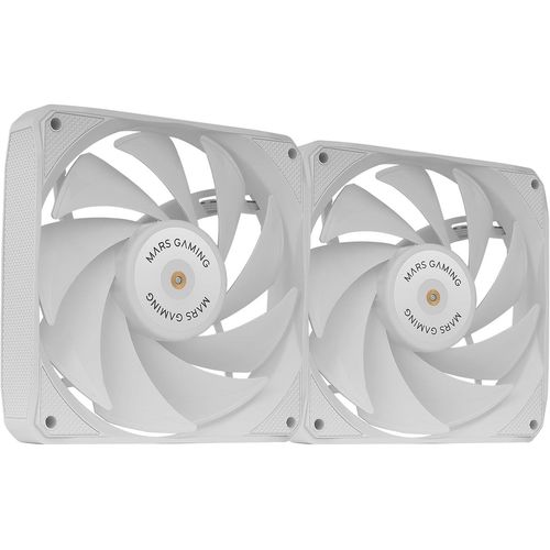 MF-NCLX2, Kit 2X Ventilateurs Ultra-Silencieux 120mm, Design Pales Hybrides, Ventilateurs 2en1 avec Roulement FDB Cuivre Hyper-Équilibré, Système Connexion PWM, Pads Anti-Vibration, Blanc.[S73]
