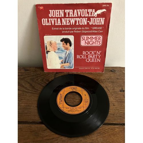 Vinyle 45 Tours-John Travolta-Olivia Newton-John-Summer Nights