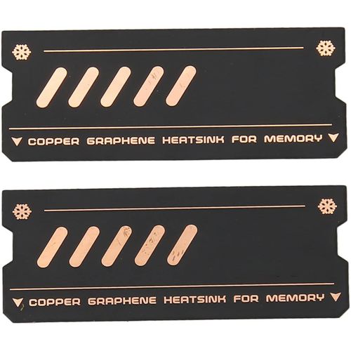 Refroidisseur de mémoire RAM, Dissipateur Thermique en graphène pour mémoire, Gilet de Refroidissement de mémoire RAM DDR Fin Radiation, pour mémoire DDR4 DDR5 pour Portable.[S595]