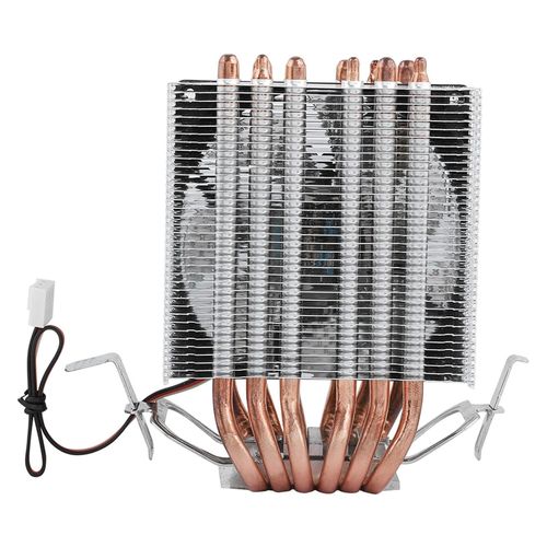 Refroidisseur d'air pour processeur, 6 caloducs, ventilateur de processeur, refroidisseur de processeur, refroidisseur de processeur, refroidisseur pour LGA 1156/1155/1150/775, blanc.[S1081]