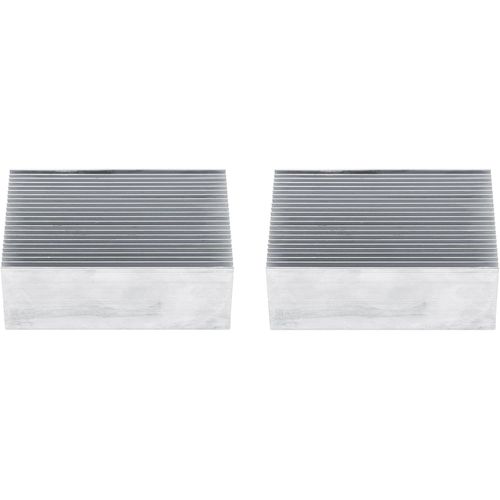 2 Pièces En Aluminium Radiateur Dissipateur Thermique Aileron Chaleur Radiateur Conseil De Refroidissement pour Haute Puissance Led Amplificateur Transistor IC Module 100 * 69 * 36mm.[S864]