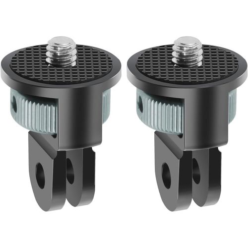 Adaptateur en Aluminium 1/4"" pour Insta360 X4/X3/ONE X2, Adaptateur de Montage Rotatif pour Insta360 X4/X3/ONE X2/One X, Sony, SJCAM et Autres Caméras d'action (2 Pièces).[F444]