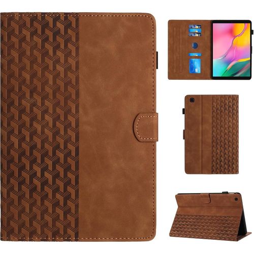 Coque Pour Samsung Galaxy Tab A 10.1 2019 (Sm-T510/T515) Housse De Protection Étui À Rabat Coque Pour Tablette Samsung Galaxy Tab A 10,1"" 2019, Marron.[F3027]