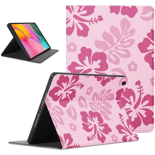 Coque Compatible Avec Samsung Galaxy Tab A 10,1"" 2019, Aesthetic Ultra Fin En Cuir Pu Antichoc Avec Étui Housse Protection Fonction Support Tablette Case Cover, Fleur.[F3628]