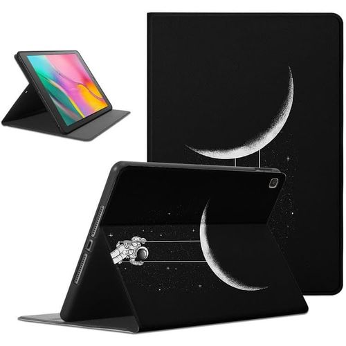 Coque Compatible Avec Samsung Galaxy Tab A 10,1"" 2019, Aesthetic Ultra Fin En Cuir Pu Antichoc Avec Étui Housse Protection Fonction Support Tablette Case Cover, Astronaute.[F3620]